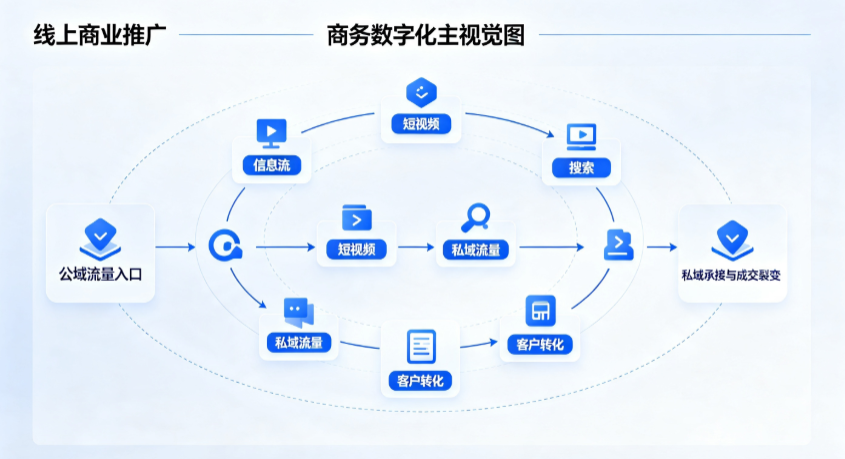 抚顺线上商业推广怎么做？全域流量闭环搭建与低成本转化实战指南